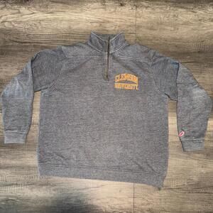 Triblend Sweats League Clemson University Quarter Zip Jacket Size Small